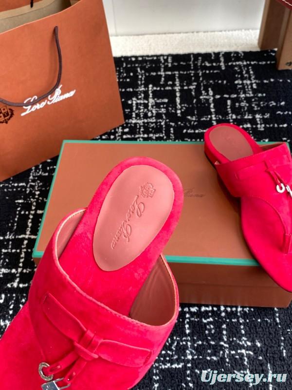 2025 Slippers LP Red Suede Slippers
