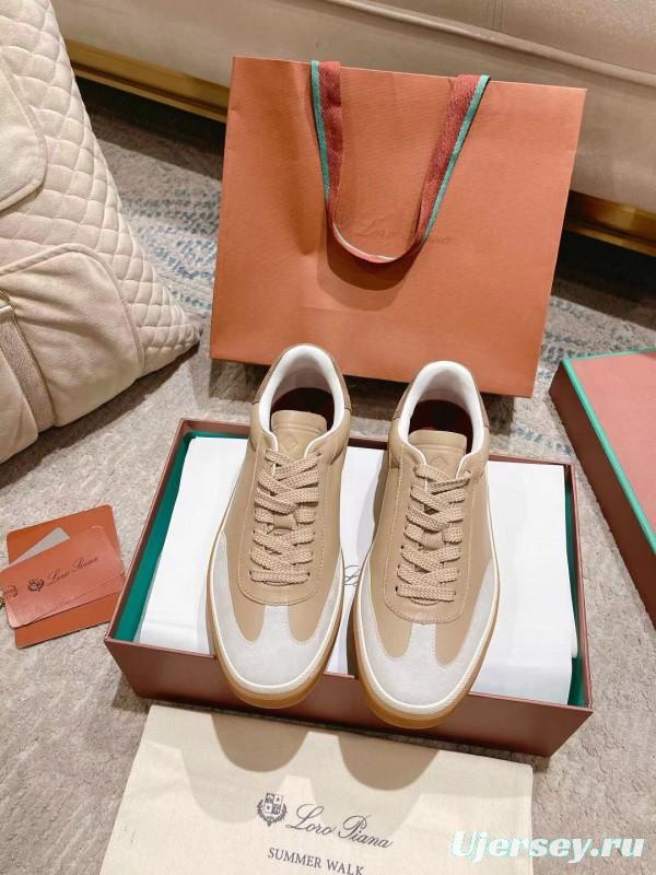 2025 Unisex Le Parmentier Beige White Leather Sneakers Top Version LY00320(F)/LY00330(M)