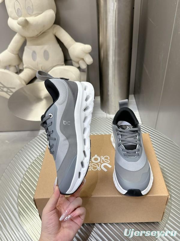 2025 Women Loewe Grey Mesh Leather Sneakers CloudTec Phase
