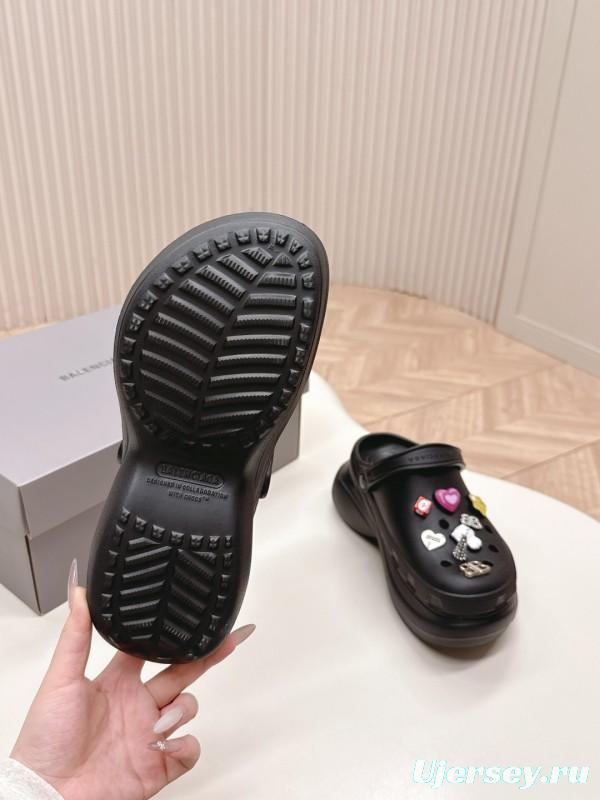 2025 Women Balenciaga Black EVA Clogs LY00330