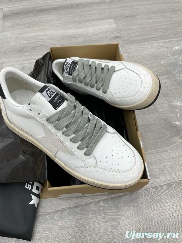 2024 Unisex GGDB White Black Leather Low Top Sneakers MJ00260