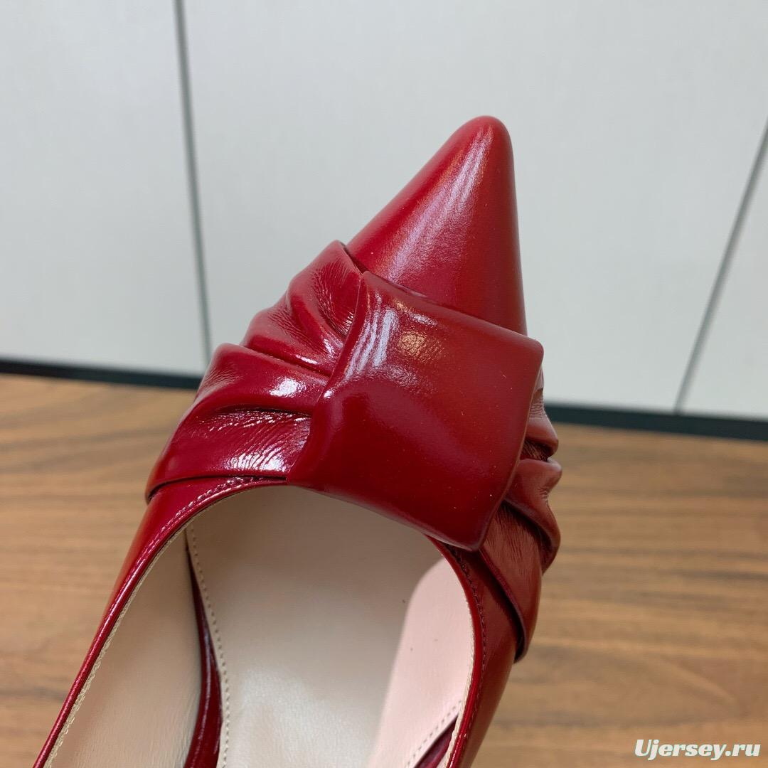 2025 Women Gianvito Rossi Red Calf Leather Pumps KFY00300