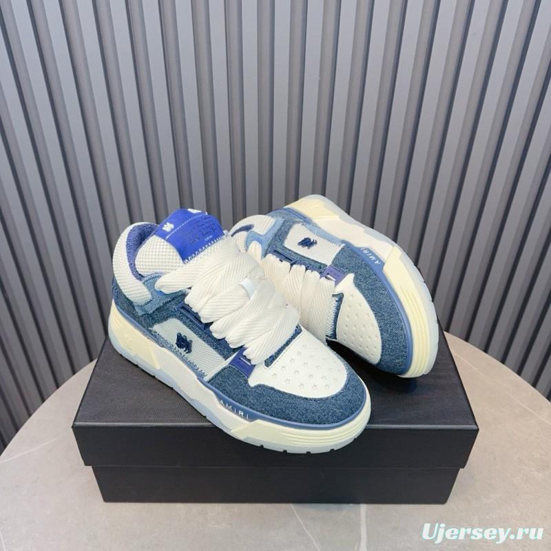 2024 Unisex Amiri blue white denim mesh sneakers MJ00360