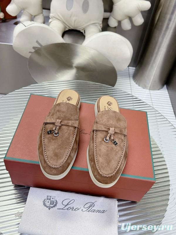 2024 Slippers LP beige suede Half Drag MJ00270