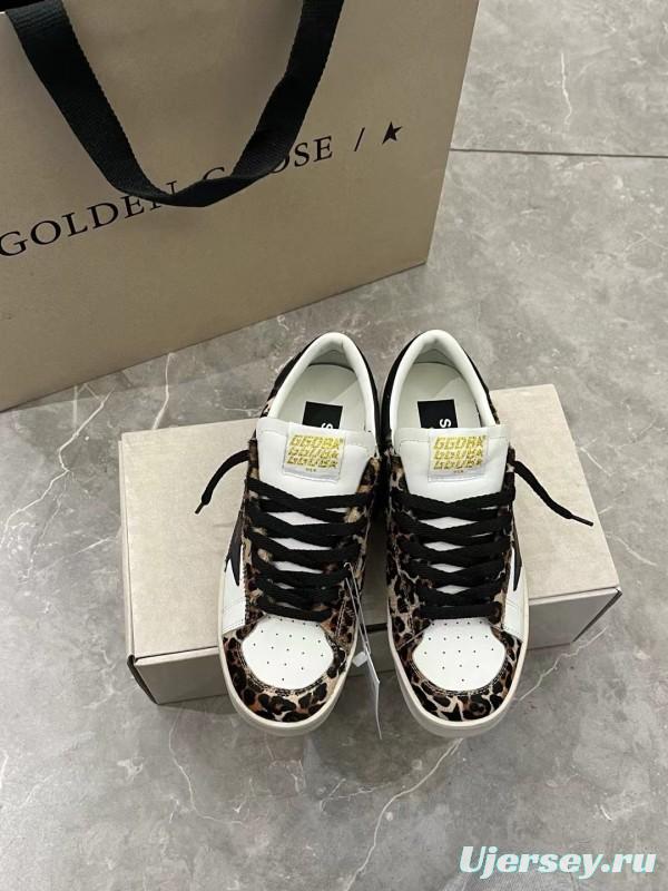 2024 Women GGDB White Leopard Leather Sneakers MJ00260