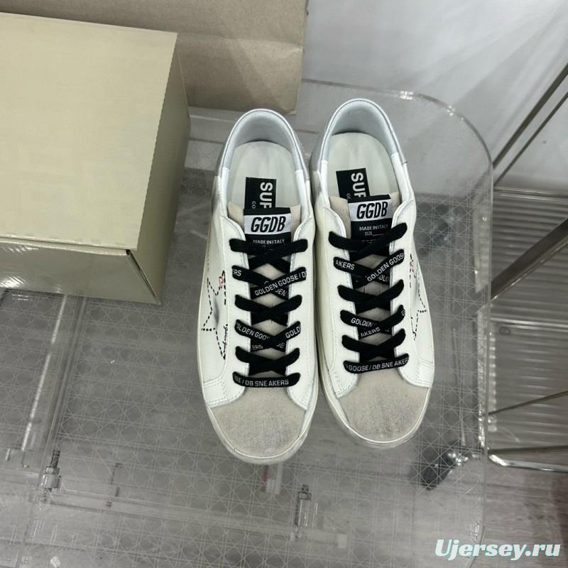 2025 Unisex GGDB White Black Suede Leather Sneakers MJ00260