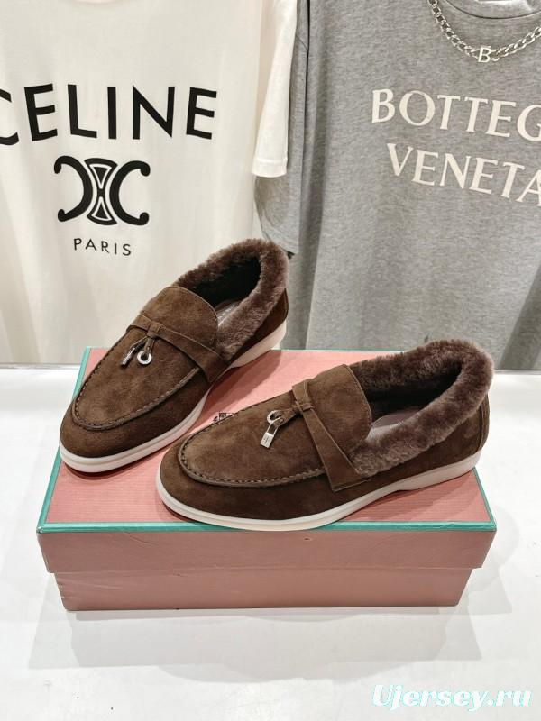 2024 Women LP Brown Suede Loafer MJ00300
