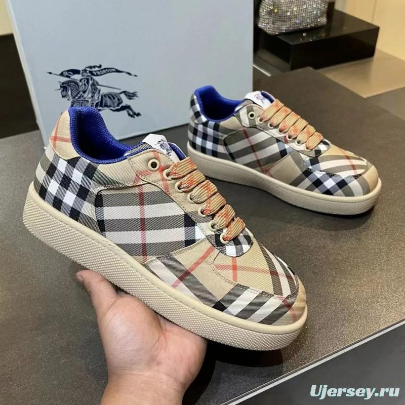 2024 Unisex Burberry Beige Black White Leather Casual Shoes MJ00330