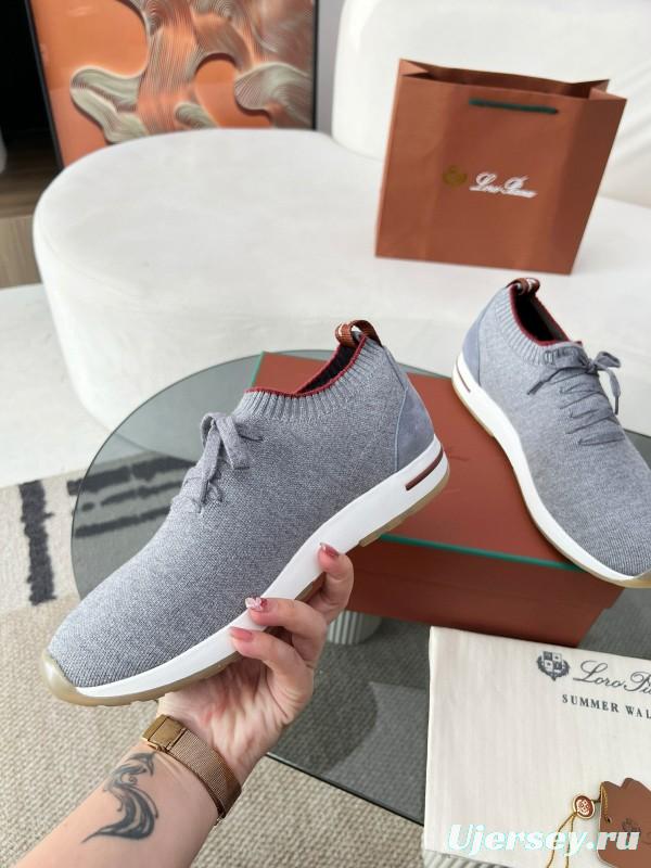 2024 Men LP Gray Wool Knit Sneakers MJ00330