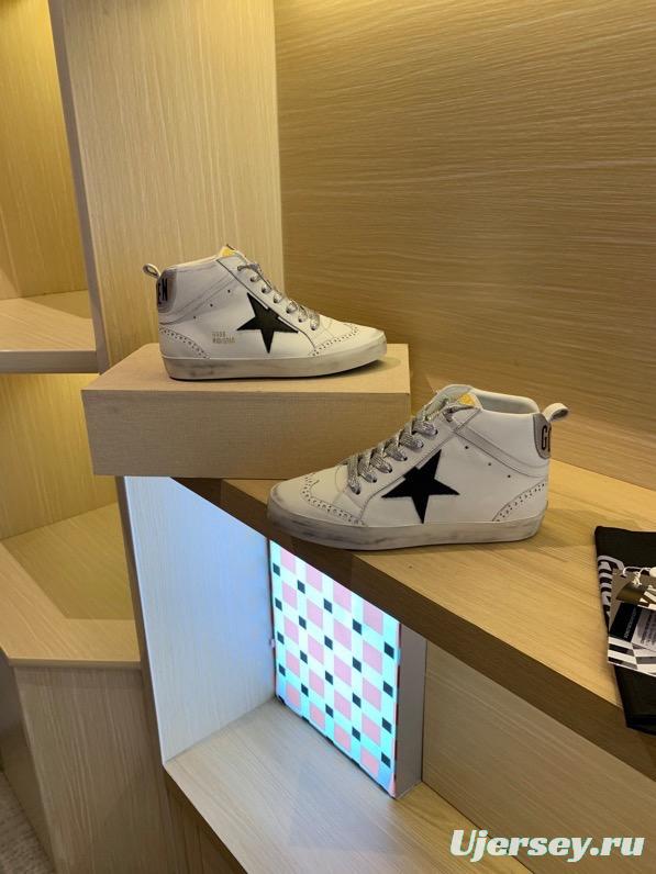 2024 Unisex GGDB White Black Leather High-top Sneakers MJ00300