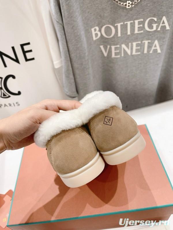 2024 Slippers LP Beige Suede Fur Loafers