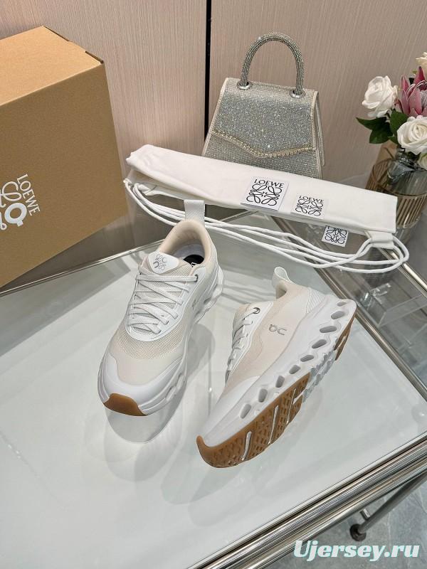 2025 Unisex Loewe White Mesh Rubber Sneakers