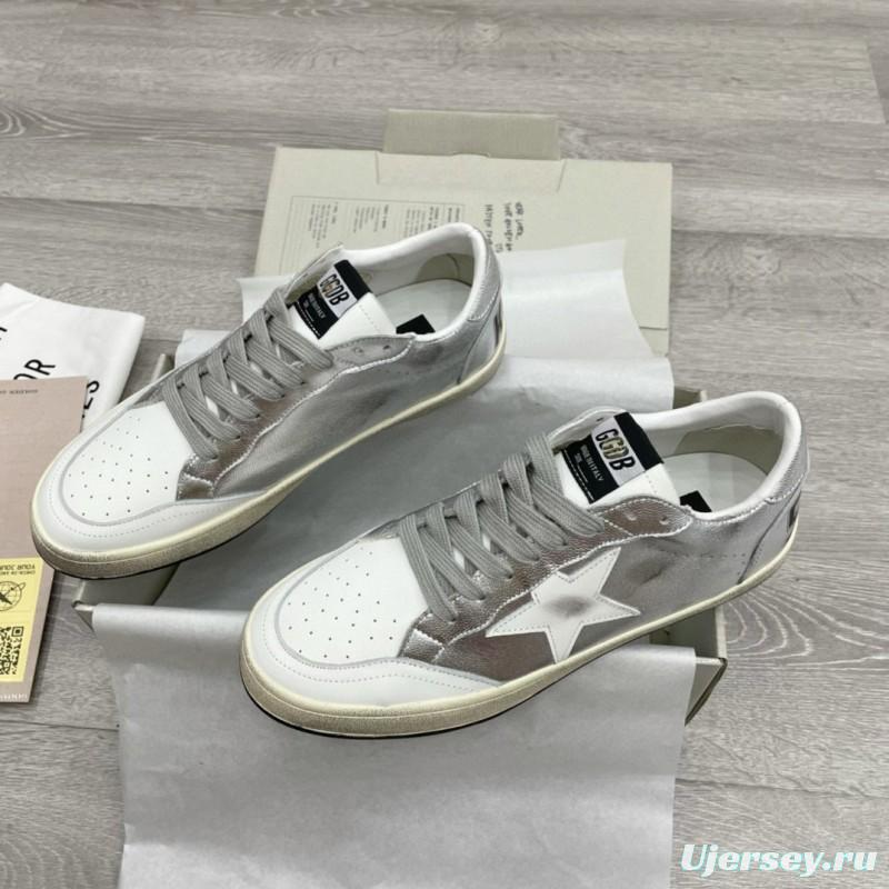2024 Unisex GGDB White Silver Leather Low Top Sneakers MJ00260