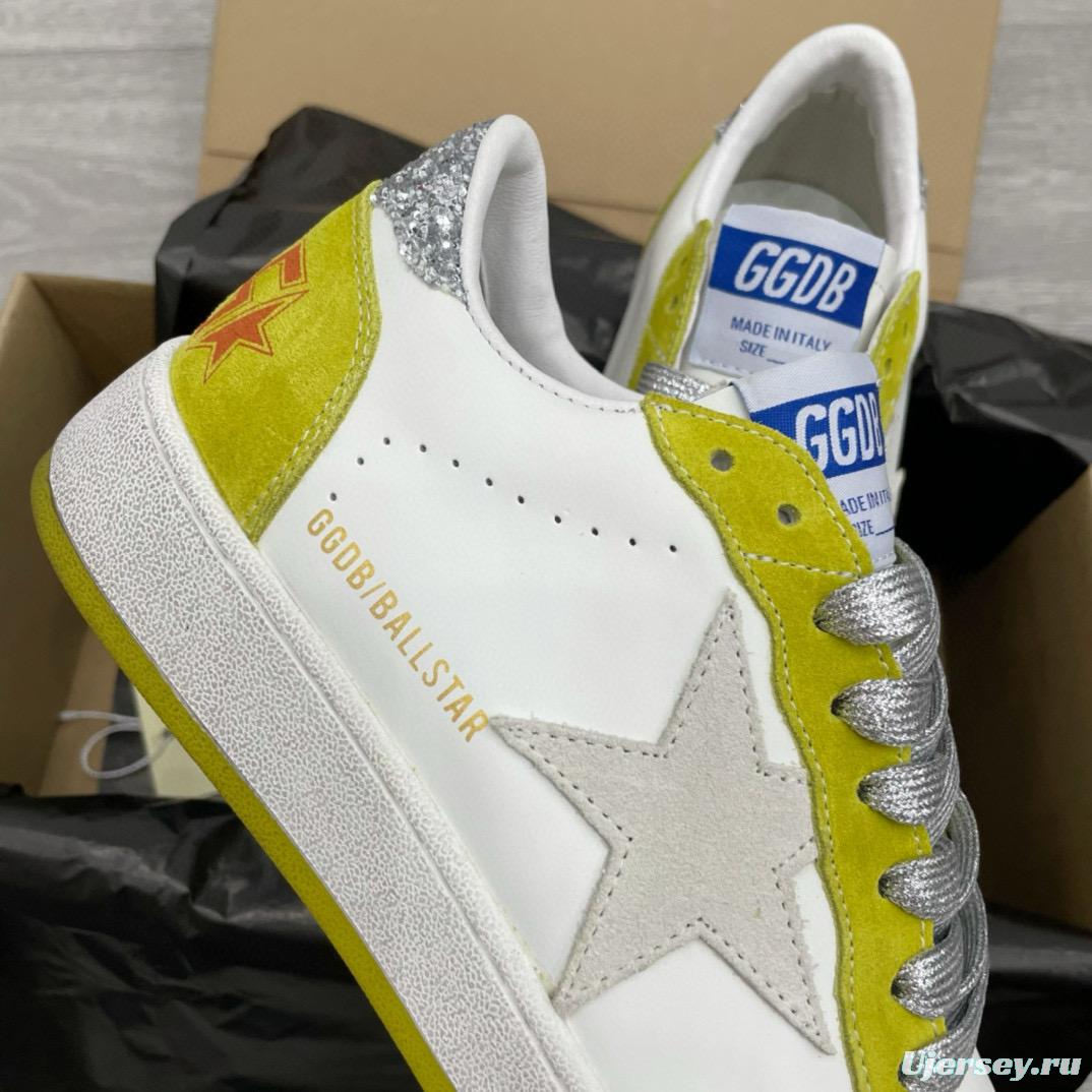 2024 Unisex GGDB White Yellow Suede Leather Sneaker MJ00260