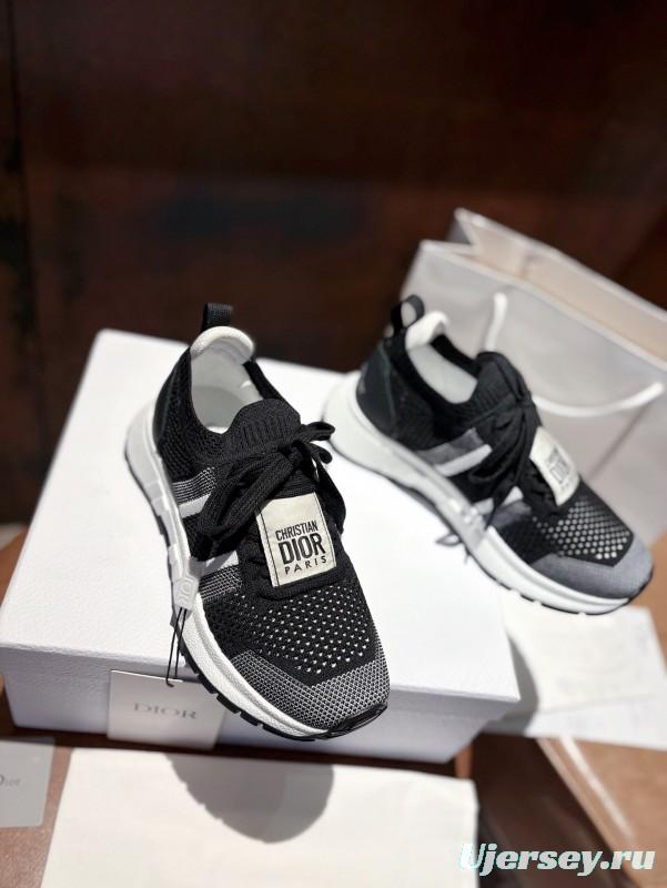 2025 Unisex Dior Black Grey Flyknit Sneaker LY00260