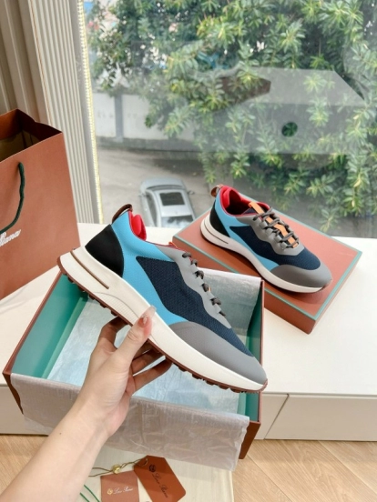 2024 Unisex Le Parmentier Blue Black Grey Knit Casual Shoes Top Version MJ00340