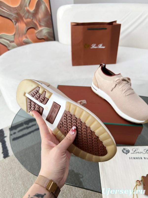 2024 Women Le Parmentier light pink wool knit sneakers MJ00330