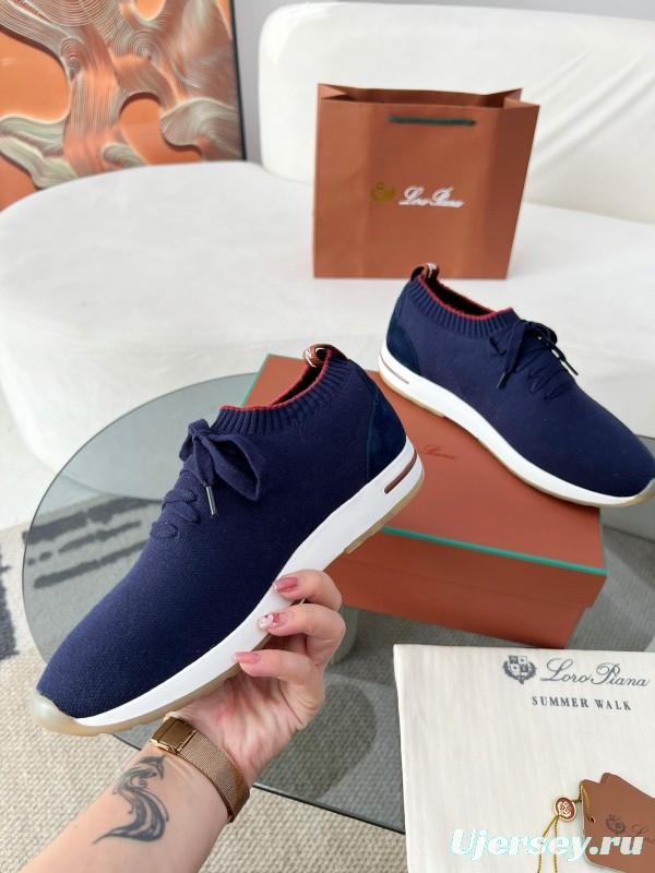 2024 Men LP Navy Wool Knit Sneakers MJ00330