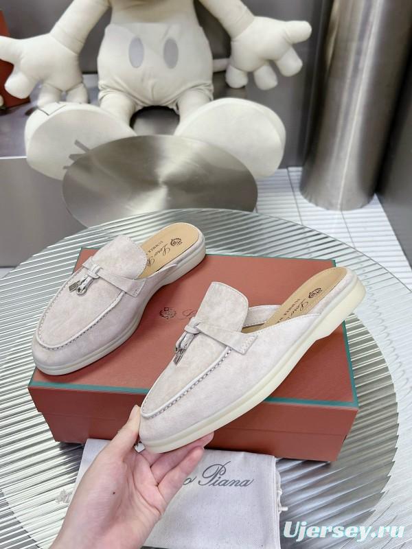 2024 Slippers LP Beige Nubuck Leather Loafer MJ00270