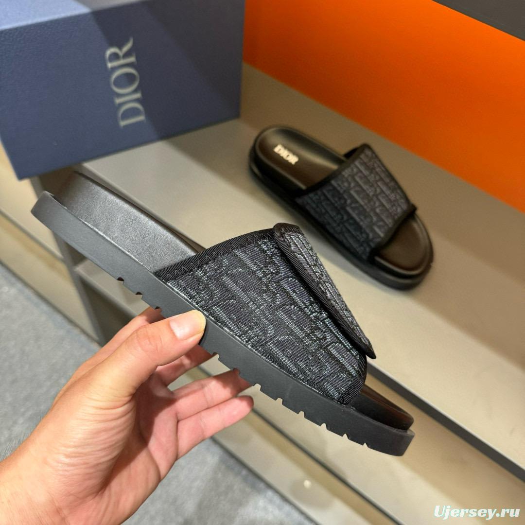 2024 Dior black mesh slippers MJ00180