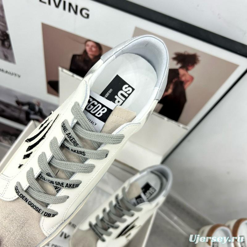 2025 Women GGDB White Black Leather Suede Sneakers