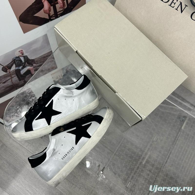 2025 Unisex GGDB White Black Leather Sneakers