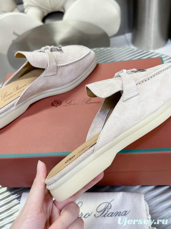 2024 Slippers LP Beige Nubuck Leather Loafer MJ00270