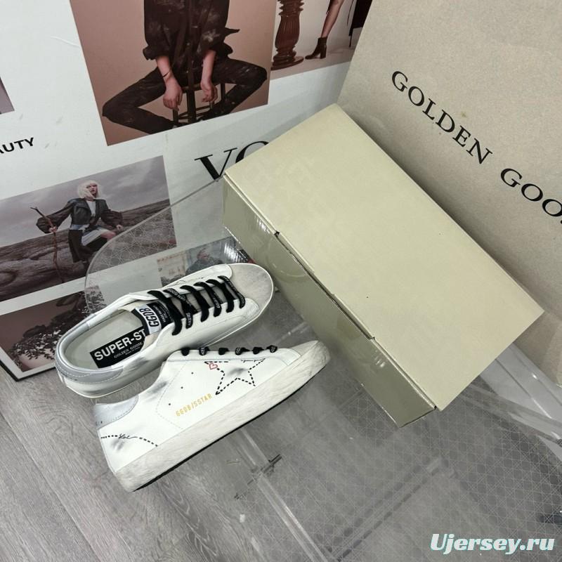 2025 Unisex GGDB White Black Suede Leather Sneakers MJ00260