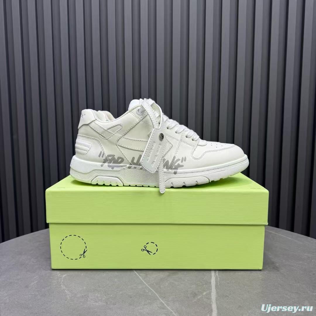 2025 Unisex Off-White White Leather Sneakers KFY00310