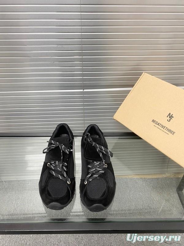 2025 Unisex Puma Black Mesh Leather Sneakers KFY00280