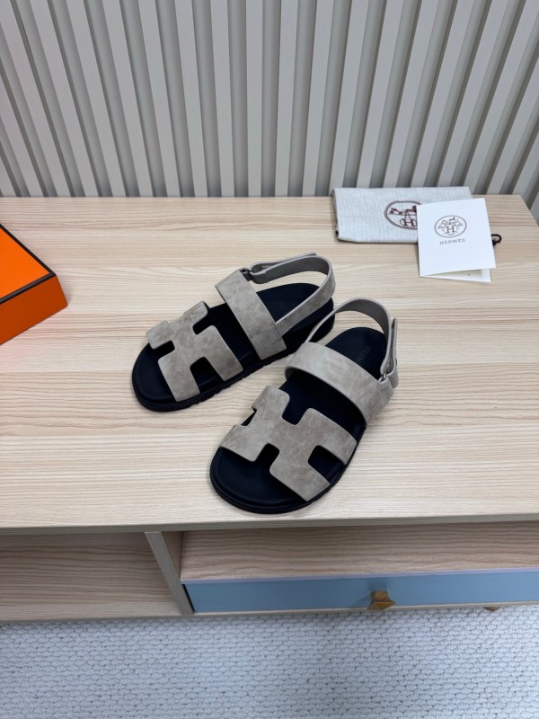 2025 Slippers Hermès Grey Suede Slippers