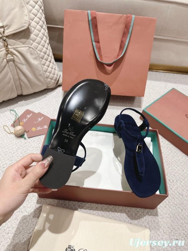 2025 Women LP Navy Suede Sandals LY00360