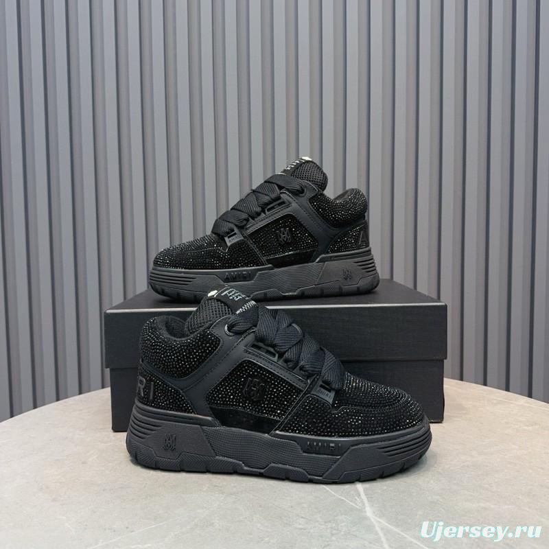 2024 Unisex Amiri Black Leather Sneakers MJ00410