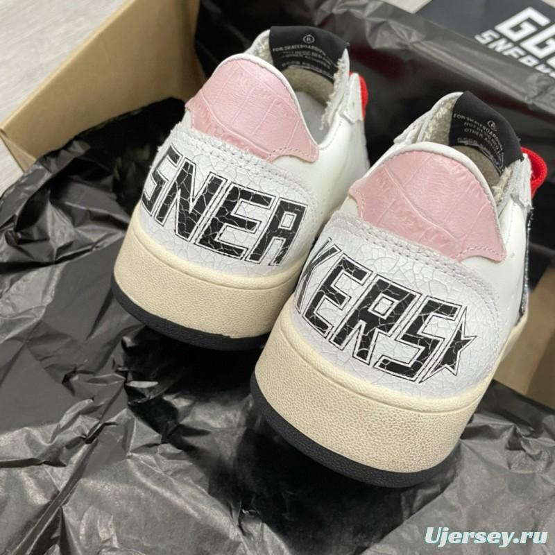 2024 Unisex GGDB White Red Leather Low-Top Sneakers MJ00260