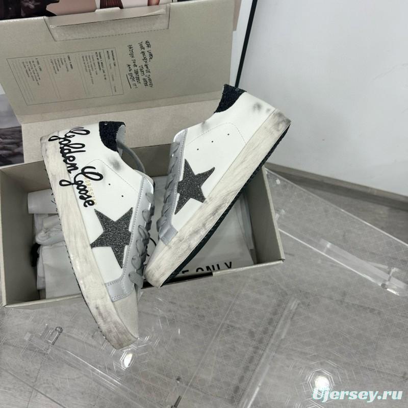 2025 Unisex GGDB White Black Leather Sneakers