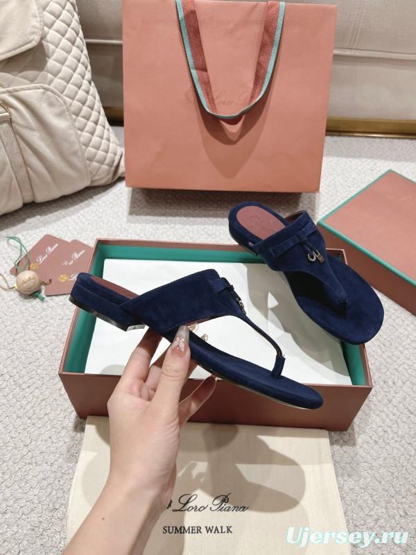 2025 Slippers LP Navy Velvet Slippers LY00300