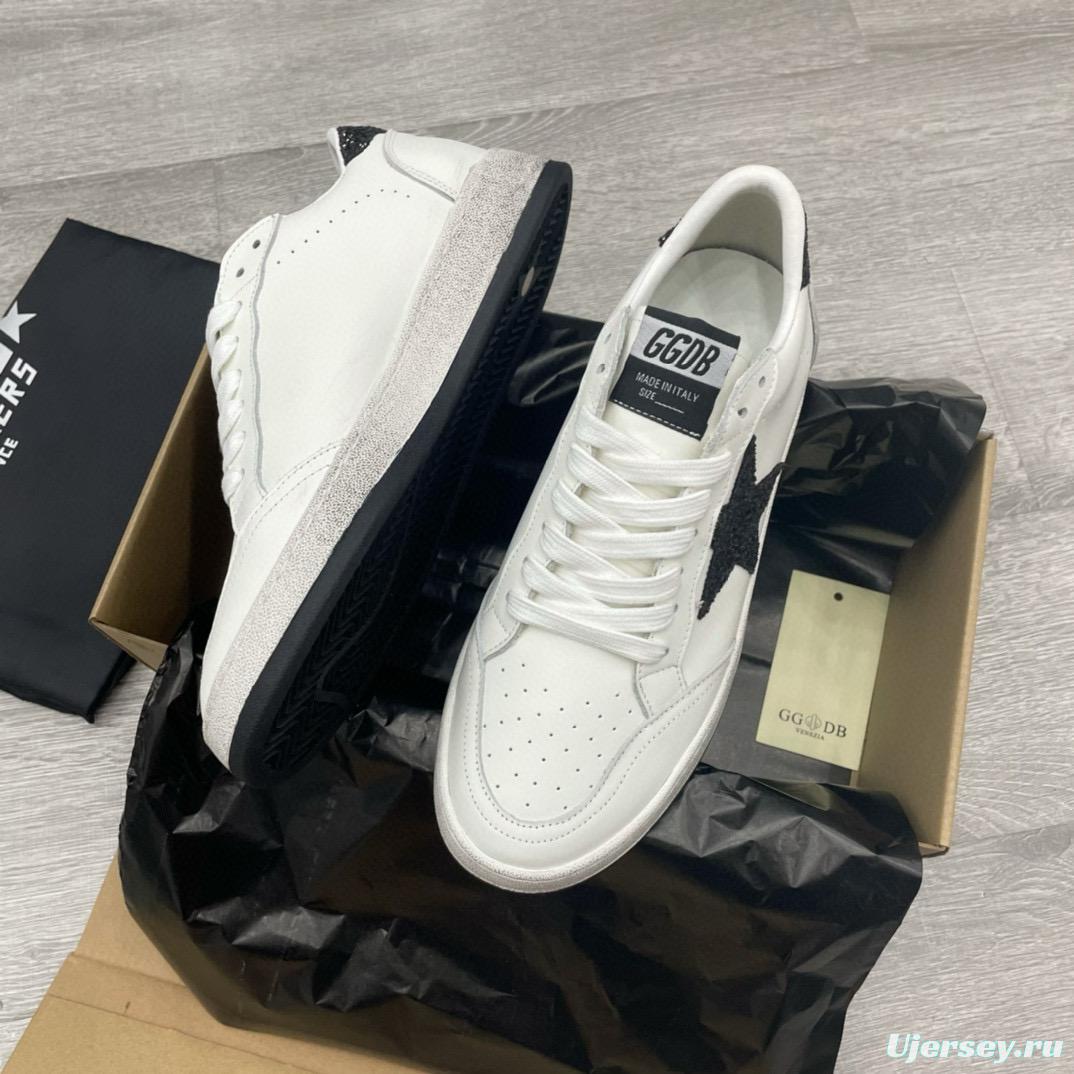 2024 Unisex GGDB White Black Leather Low Top Sneakers MJ00260
