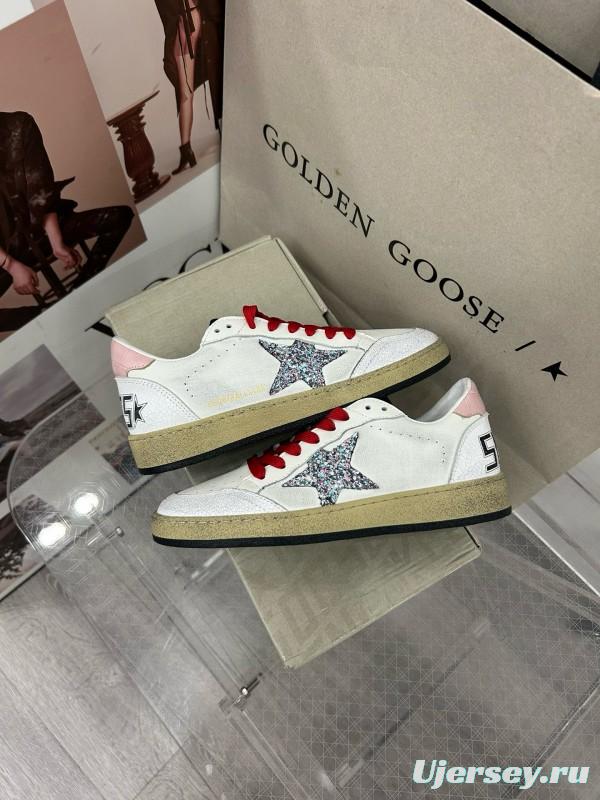 2024 Unisex GGDB White Pink Red Leather Suede Sneakers MJ00260