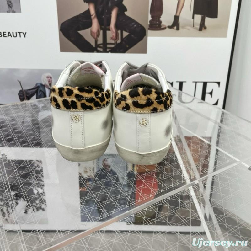 2025 Women GGDB White Grey Leather Suede Sneakers