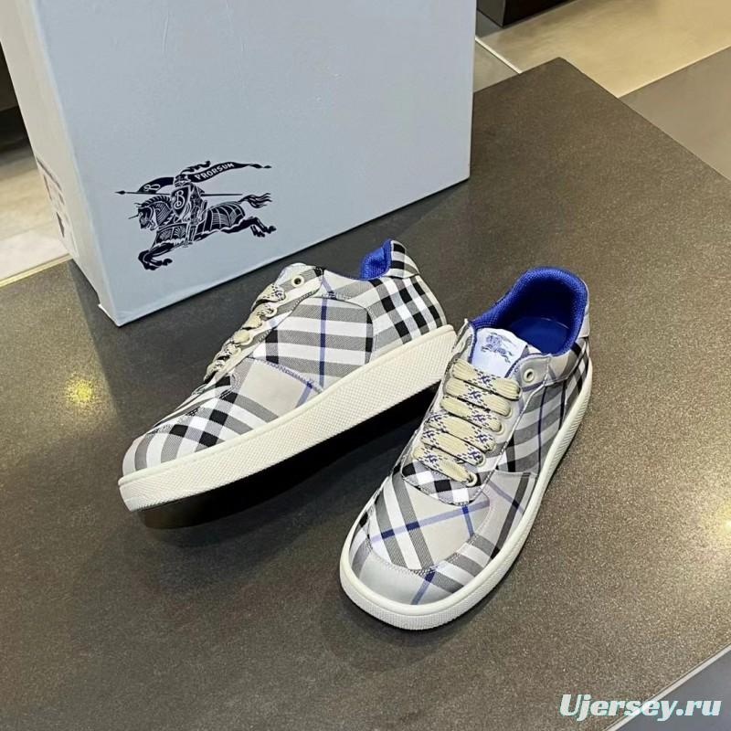 2024 Unisex Burberry Beige Black White Calf Leather Casual Shoes MJ00330