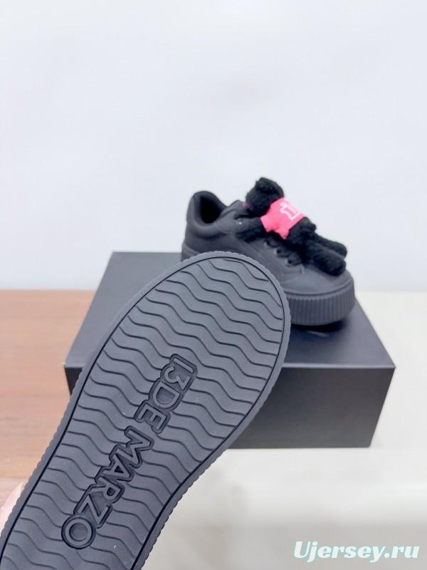 2025 Women 13DE MARZO Black Cow Leather Mesh Casual Shoes 3D Teddy Doll KFY00330