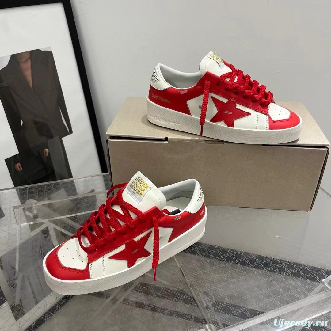 2024 Women GGDB Red White Leather Sneakers MJ00260