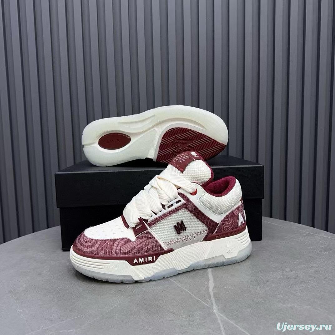 2024 Unisex Amiri White Red Leather Sneaker MJ00360