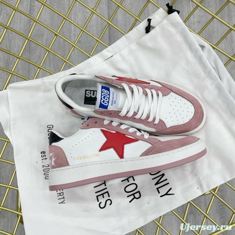 2024 Unisex GGDB White Pink Red Leather Suede Sneakers MJ00260