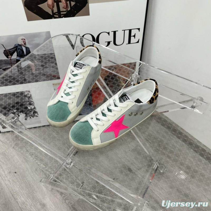 2025 Women GGDB Grey White Pink Suede Canvas Sneaker