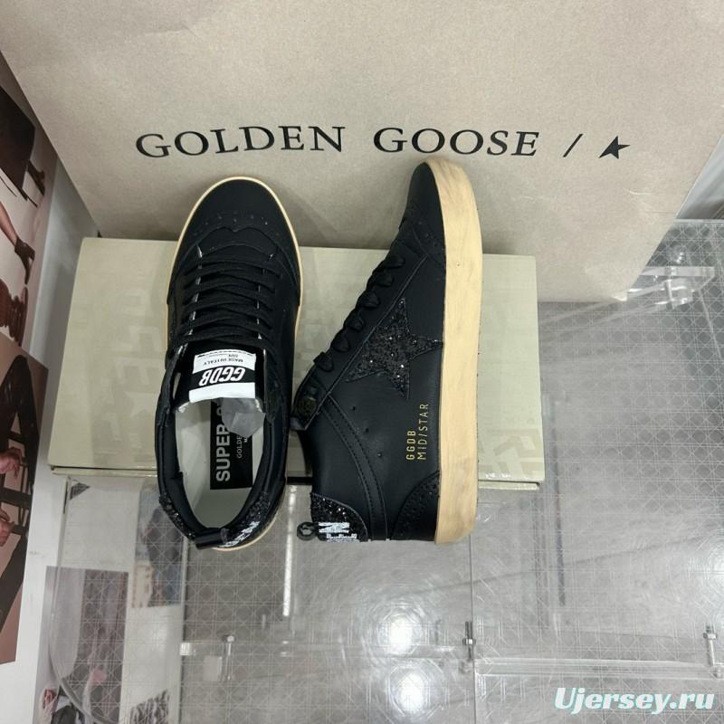 2024 Unisex GGDB Black Leather High Top Sneakers MJ00300