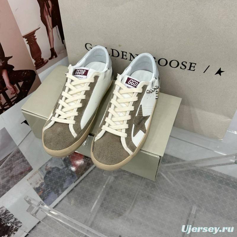 2025 Women GGDB White Beige Suede Leather Sneakers MJ00260
