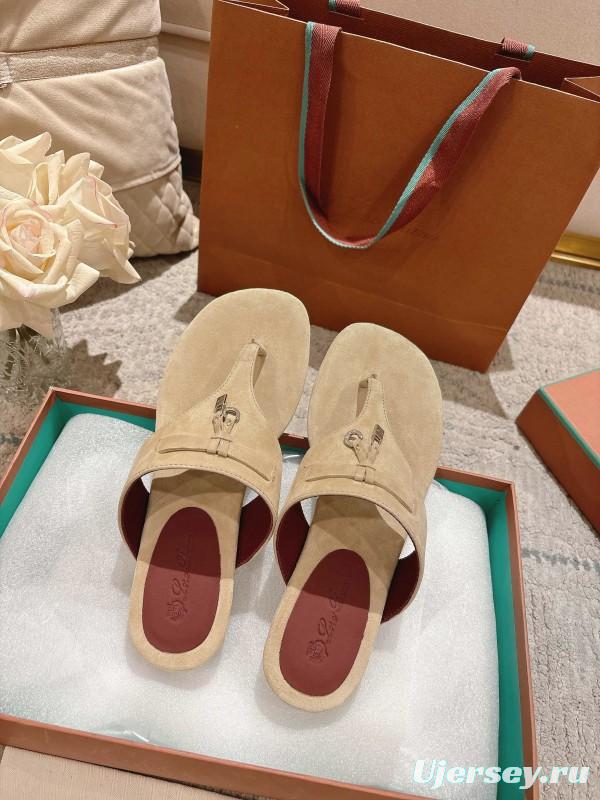 2025 Slippers Le Parmentier Beige Suede Slippers LY00250