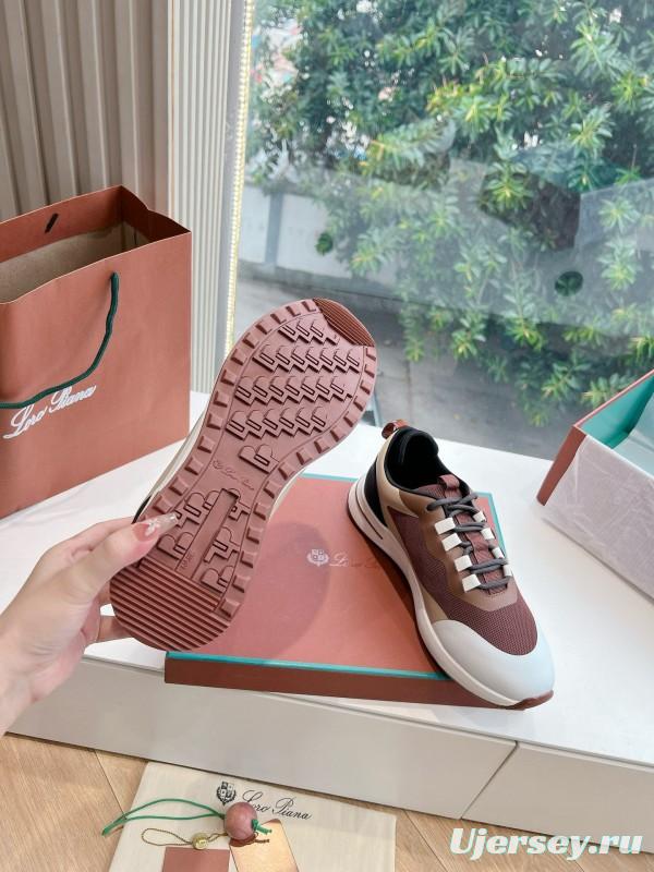 2024 Unisex Le Parmentier Brown Beige Knit Casual Sneakers Top Version MJ00340