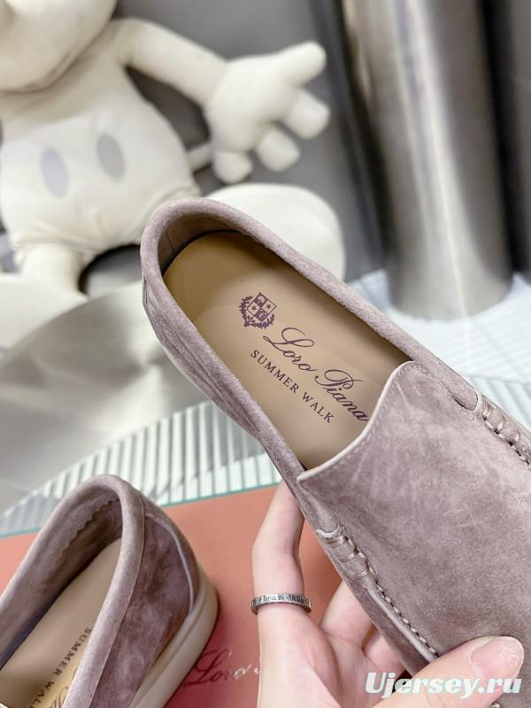 2024 Unisex LP Light Pink Suede Loafers MJ00270